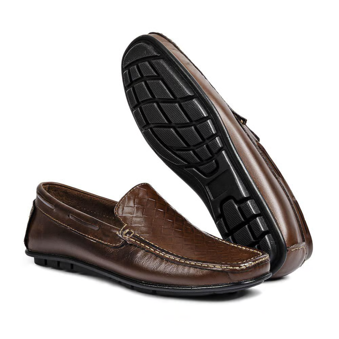 Mocasines Casuales de Cuero con diseño abierto y Ergonómico