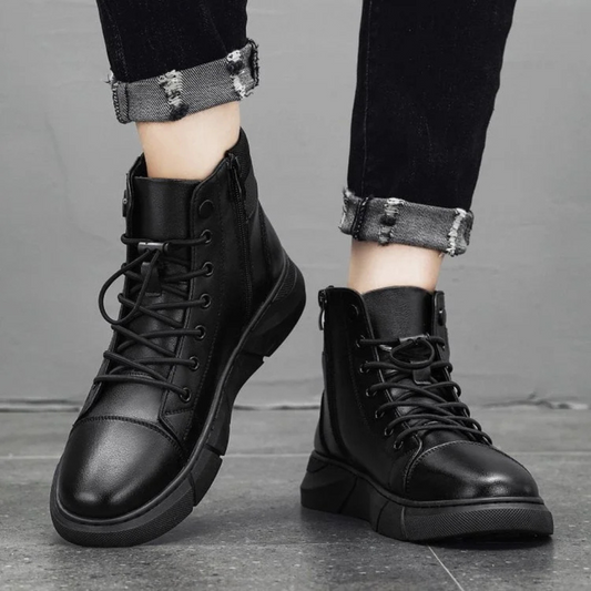 Botas casuales versátiles de cuero genuino para hombre