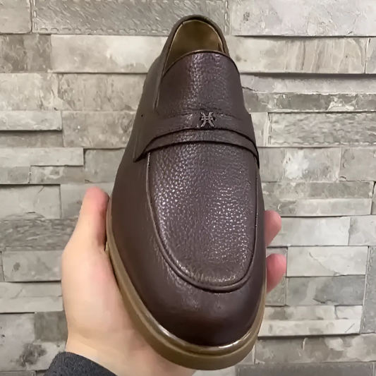 Mocasines de cuero con suelas ergonómicas para hombre