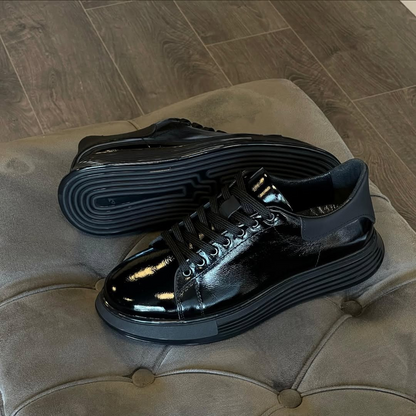 Zapatillas Urbanas de Cuero Negro para Hombre