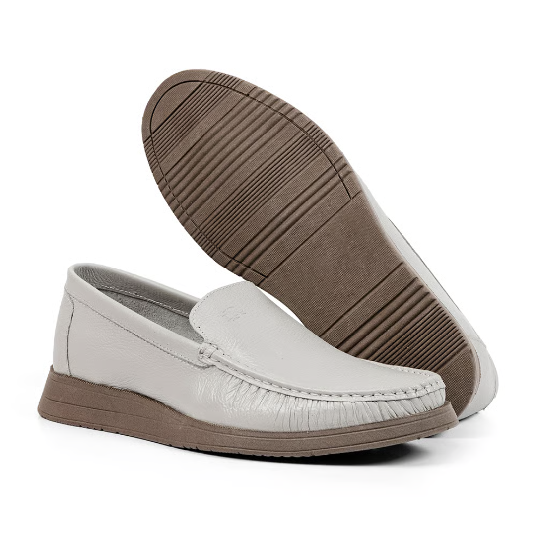 Mocasines de cuero Slip on con suela flexible para hombre