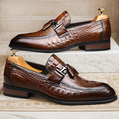 Mocasines Ergonómicos de cuero con diseño texturizado para hombre