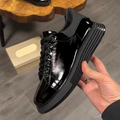 Zapatillas Urbanas de Cuero Negro para Hombre