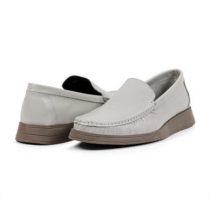 Mocasines de cuero Slip on con suela flexible para hombre