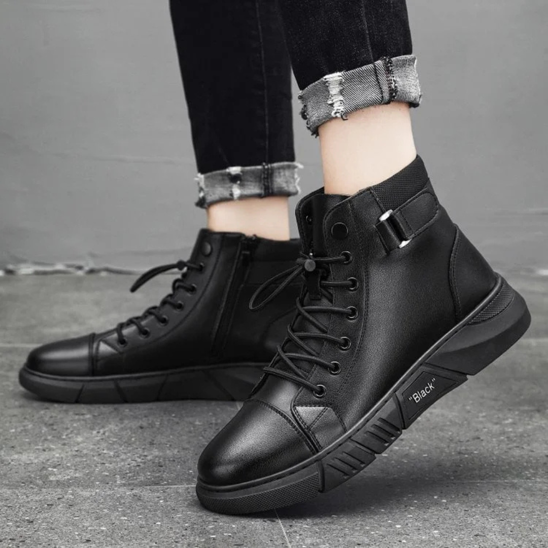 Botas casuales versátiles de cuero genuino para hombre®