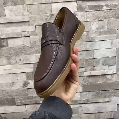 Mocasines de cuero con suelas ergonómicas para hombre