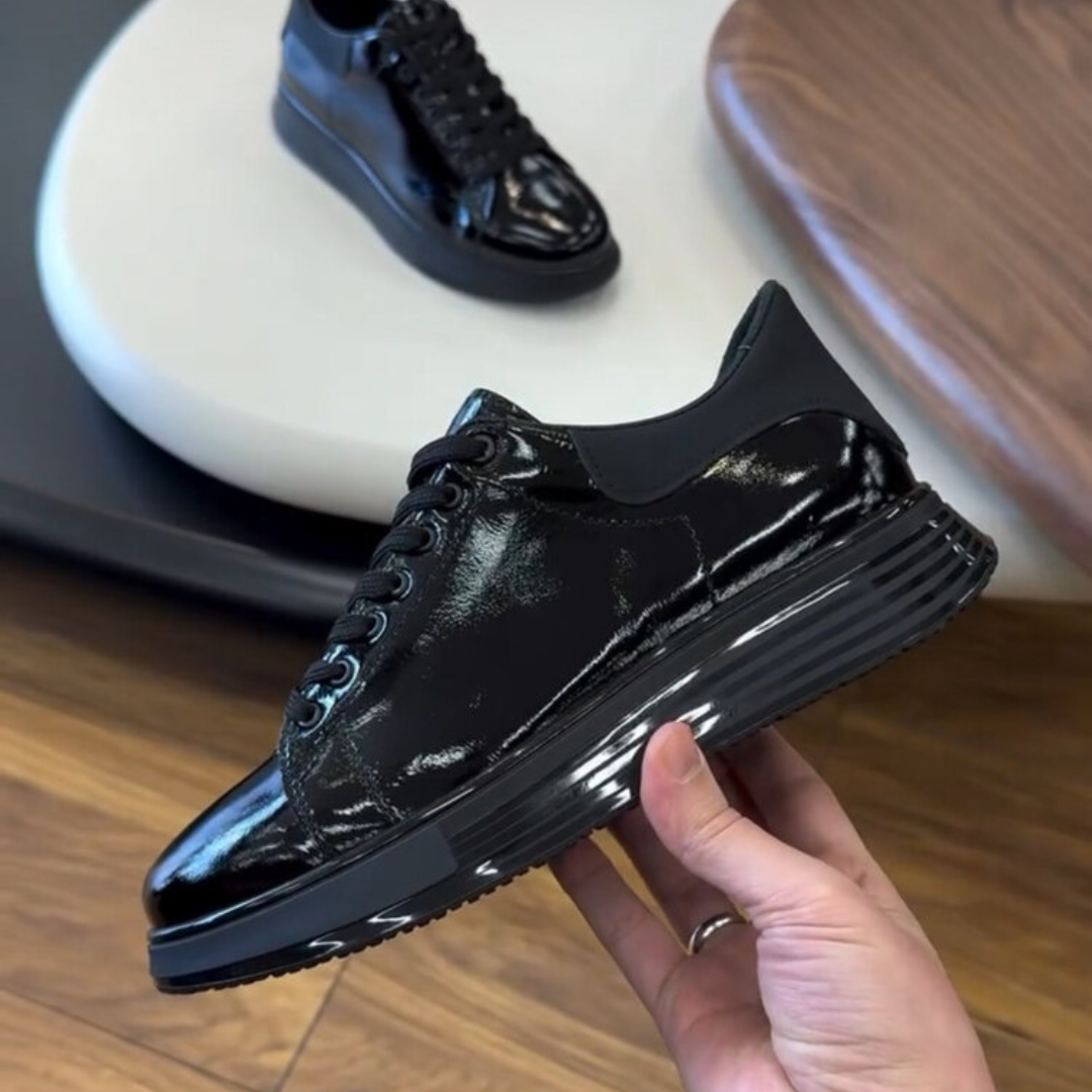 Zapatillas Urbanas de Cuero Negro para Hombre