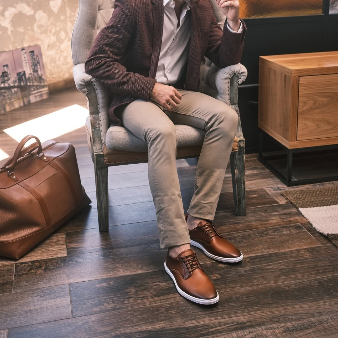 Zapatos casuales de suela baja y ortopedica para hombre