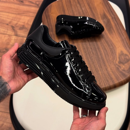 Zapatillas Urbanas de Cuero Negro para Hombre