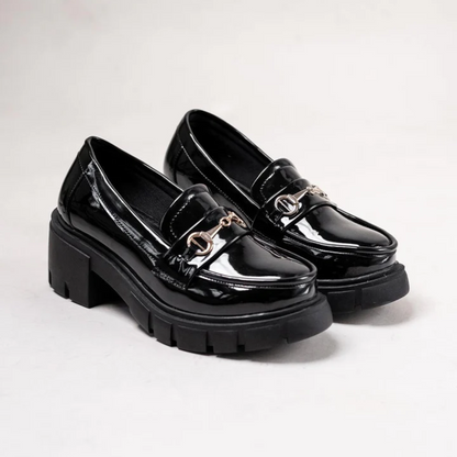 Zapatos mocasines con cuña para mujer