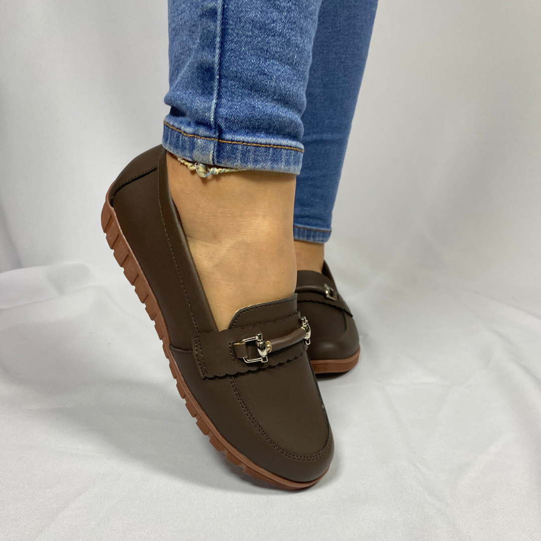 Mocasines de cuero con suelas ergonómicas