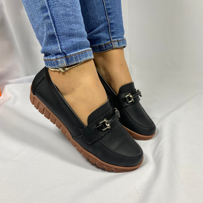 Mocasines de cuero con suelas ergonómicas