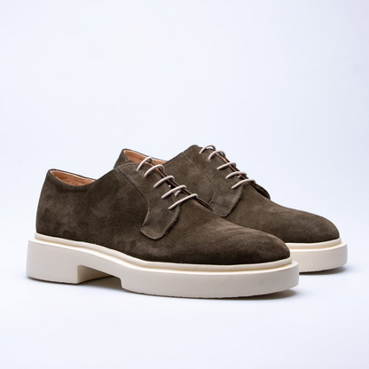 Zapatos casuales con tacon bajo y cordones para hombre
