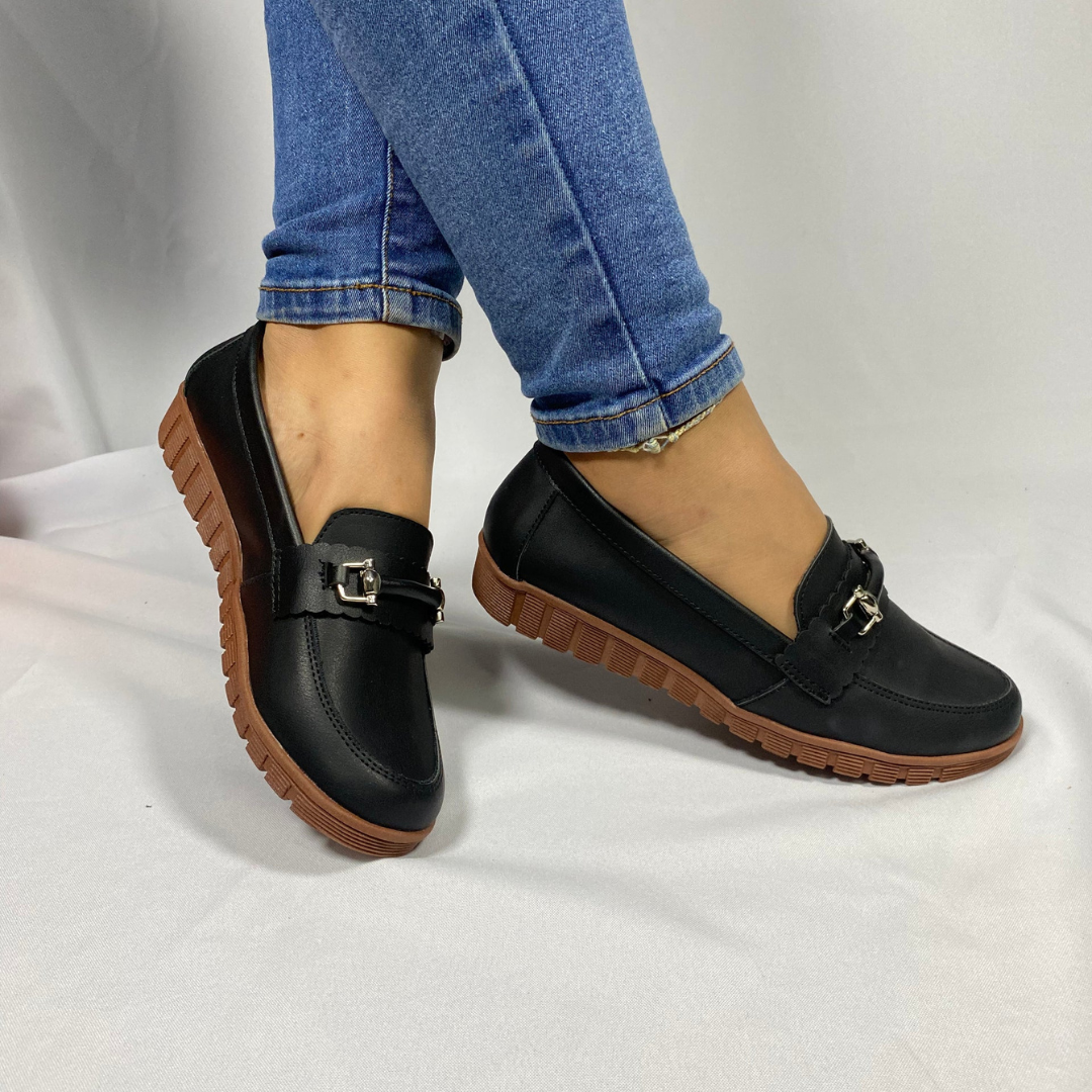 Mocasines de cuero con suelas ergonómicas